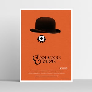 A Clockwork Orange Movie Poster, minimalist Print Art - Gifts for him, Gifts for her, movie print, Stanley Kubrick
