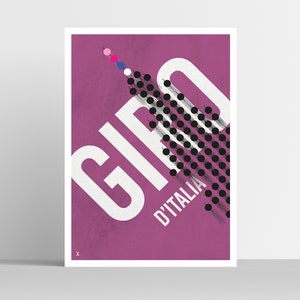 Giro d&#39;Italia Cycling Print - Illustration Gift for Cyclists
