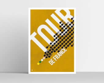 Tour de france Cycling Print - Illustration Gift for Cyclists