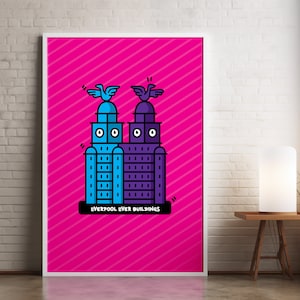 GERAHMT Mixed Media Vogel Pop Art Cartoon Druck - Geschenk für jeden Raum Merseyside Wand dekor Kunst