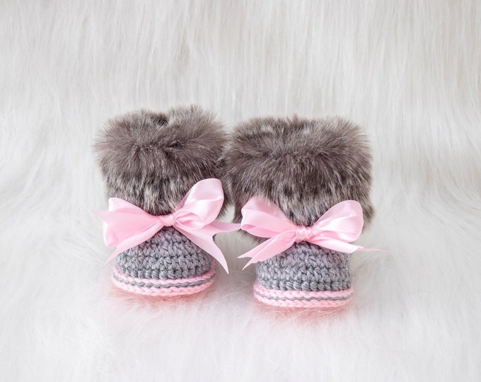 pink baby ugg booties