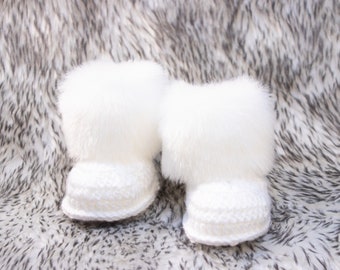 baby white boots