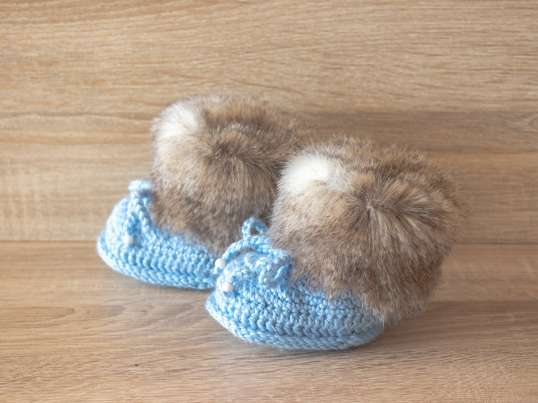 Baby boy boots Faux fur booties Blue booties Newborn Etsy