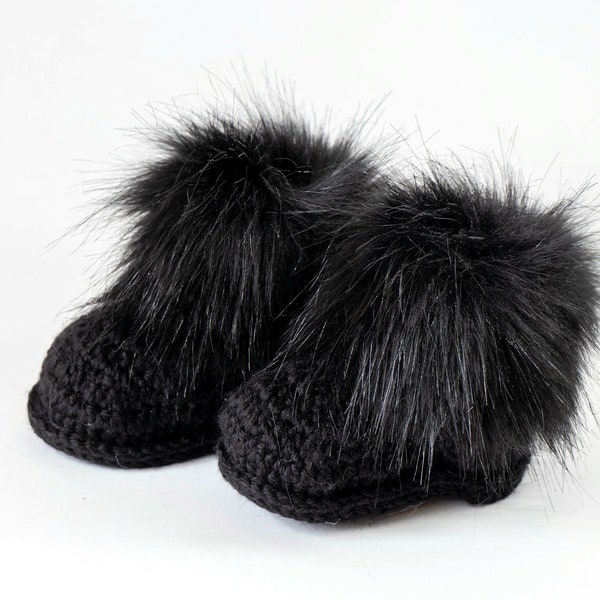 Black Baby Boots - Etsy