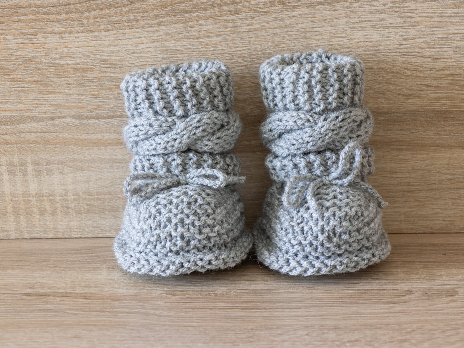 Gray Baby Booties Unisex Baby Booties Knitted Booties Baby Etsy