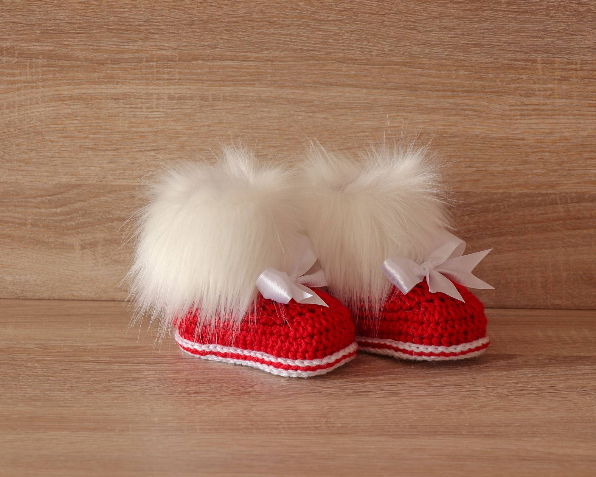 red baby boots
