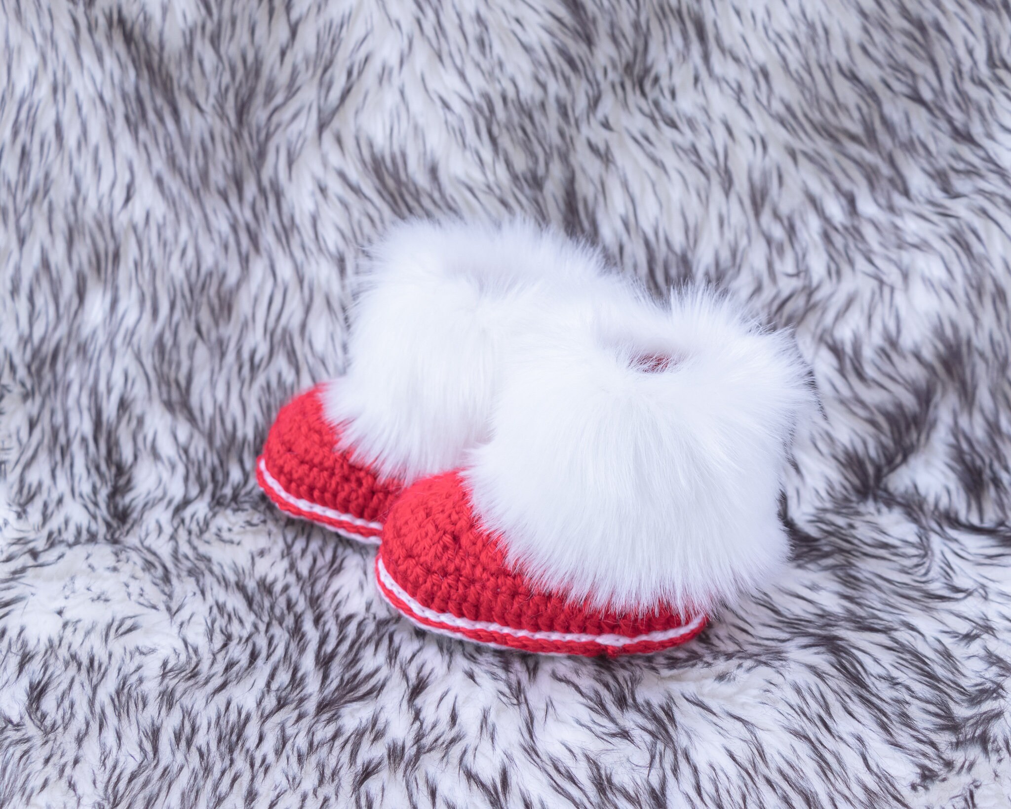 newborn christmas booties