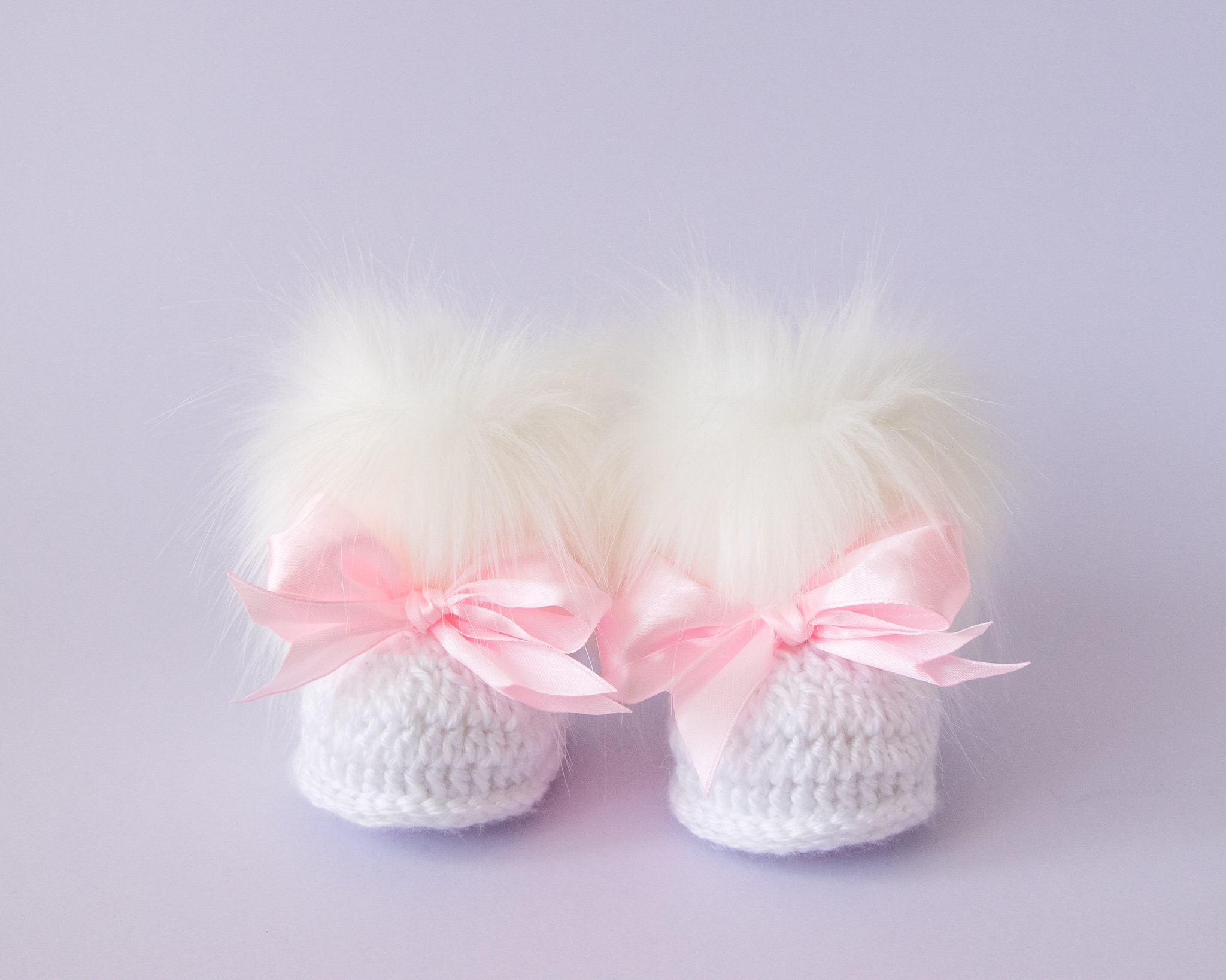 Schoenen Meisjesschoenen Laarzen Handgemaakt Baby meisje gehaakte roze winterlaarzen en muts 