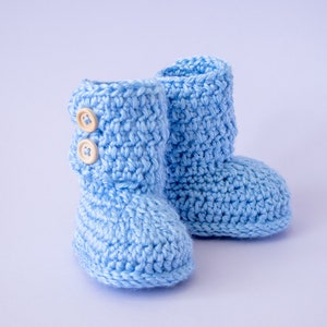 Twin Boy & Girl baby Booties, Crochet booties, Twin preemie gift, Pregnancy Announcement, Pink and blue booties, Pink booties, Blue booties image 9