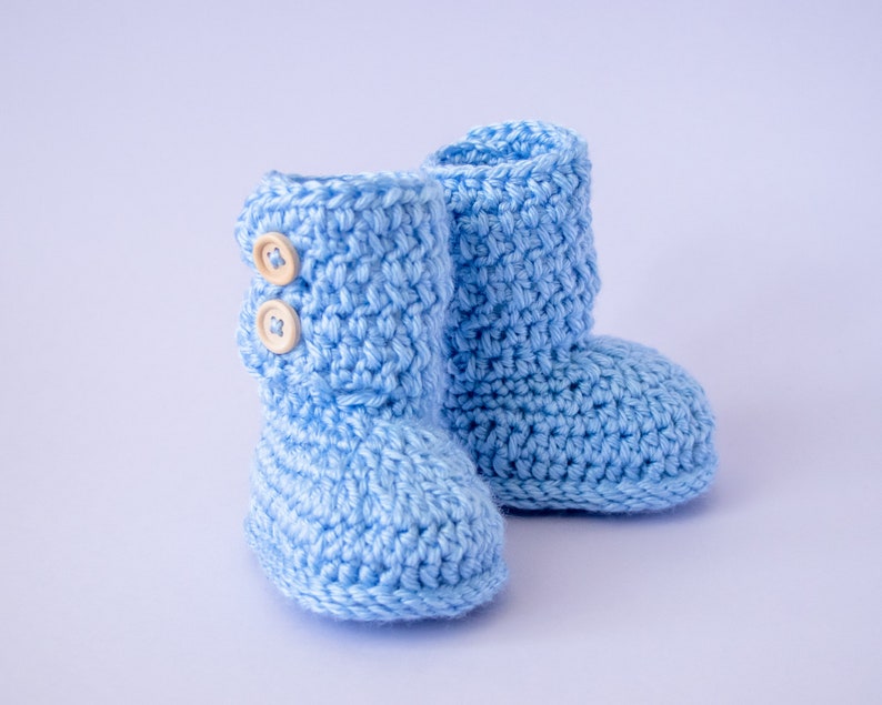 Twin Boy & Girl baby Booties, Crochet booties, Twin preemie gift, Pregnancy Announcement, Pink and blue booties, Pink booties, Blue booties zdjęcie 9