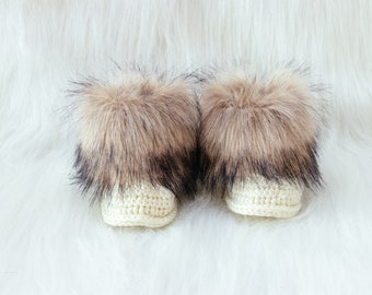baby fur booties