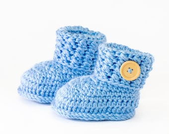 Chaussons bleus pour bébé garçon, chaussons pour bébé au crochet, annonce de bébé, chaussures pour bébé, chaussures prématurées, chaussons pour nourrissons, chaussons pour nouveau-nés, cadeau pour bébé garçon