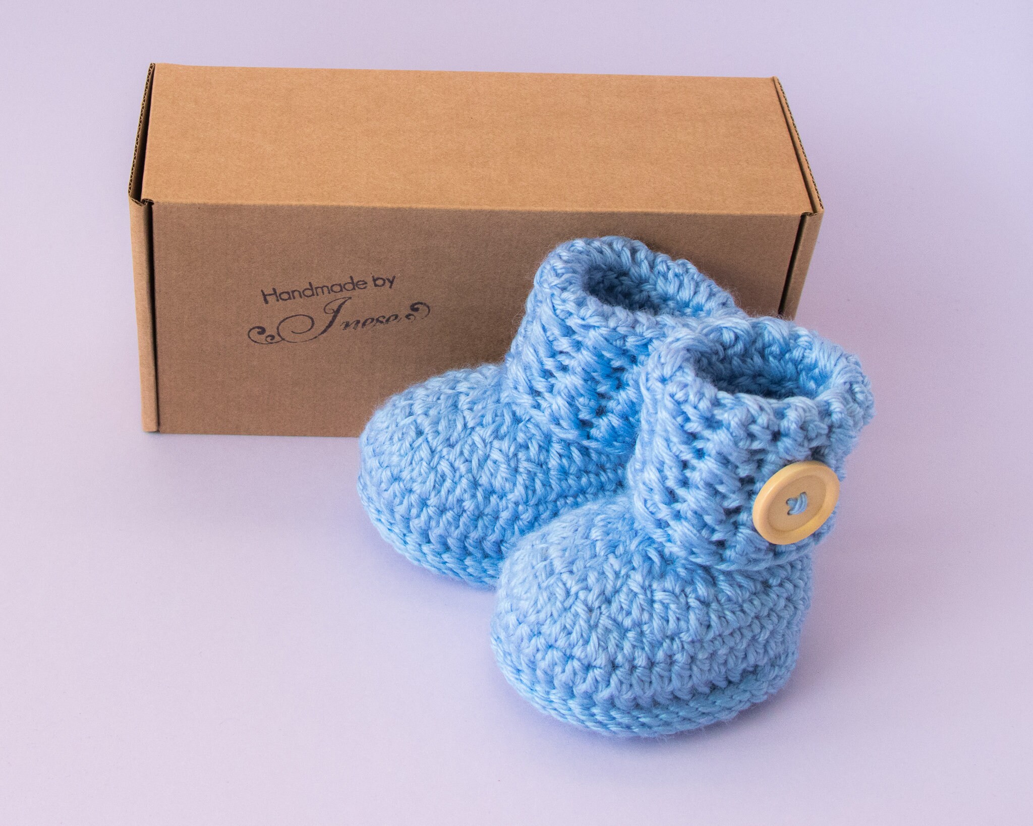 Blue Baby Boy Booties Crochet Baby Booties Baby Etsy Australia