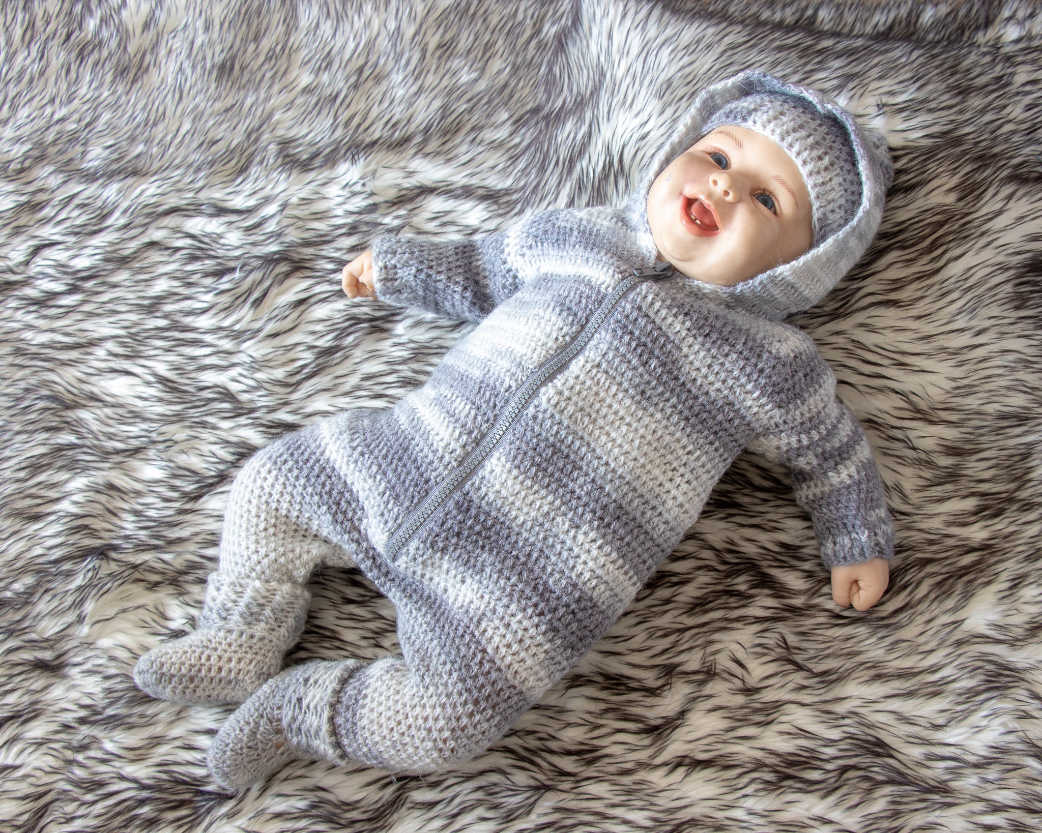 crochet baby boy romper