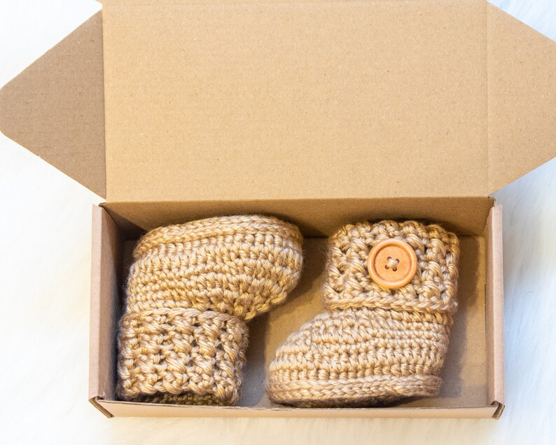 Crochet gender Neutral booties Baby shoes Unisex baby Etsy