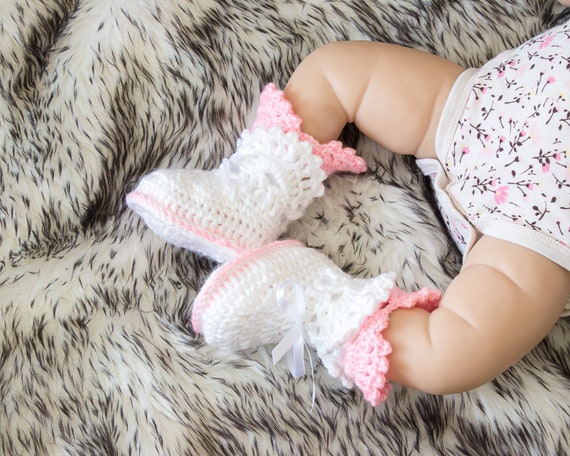 Newborn girl booties shoes best sale