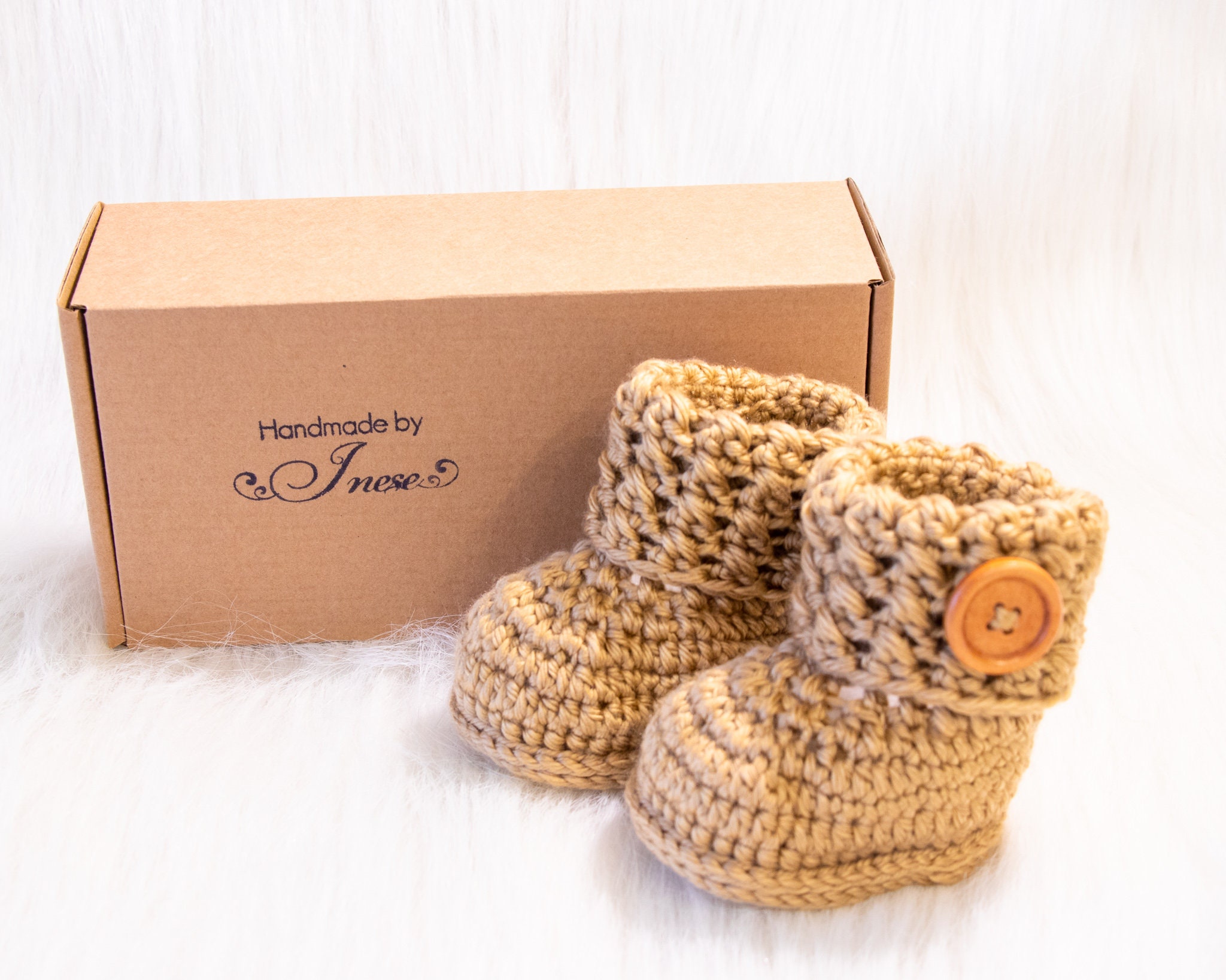 Crochet gender Neutral booties, Baby shoes, Unisex baby