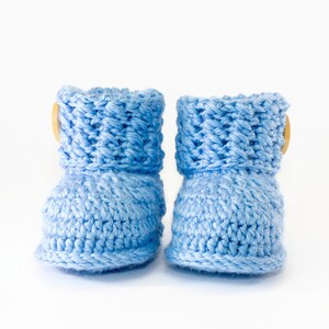 Blue Baby Boy Booties Crochet Baby Booties Baby - Etsy
