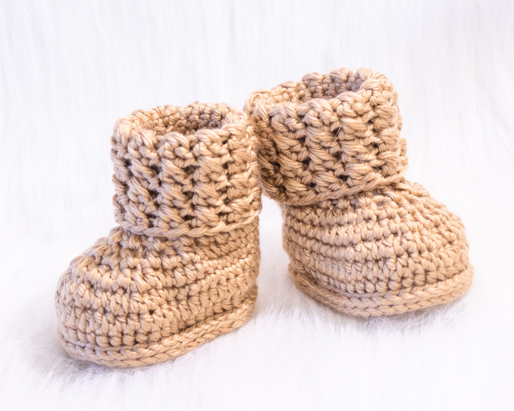 Crochet gender Neutral booties, Baby shoes, Unisex baby ...