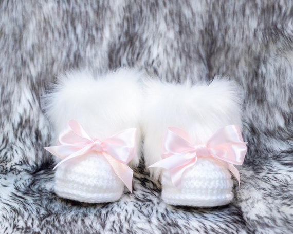 baby fur booties