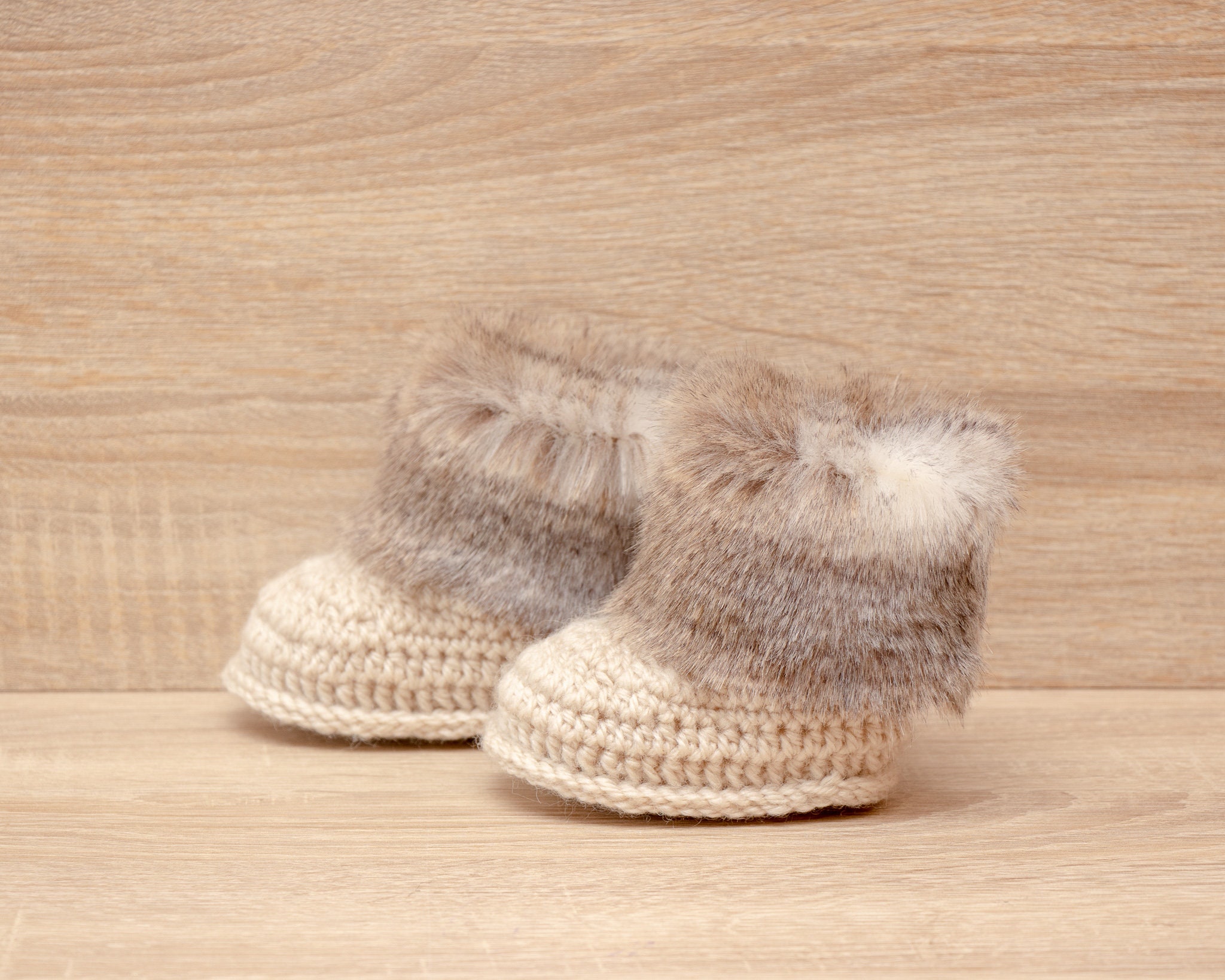 Gender Neutral Baby Booties Unisex Baby Shoes Faux Fur Etsy