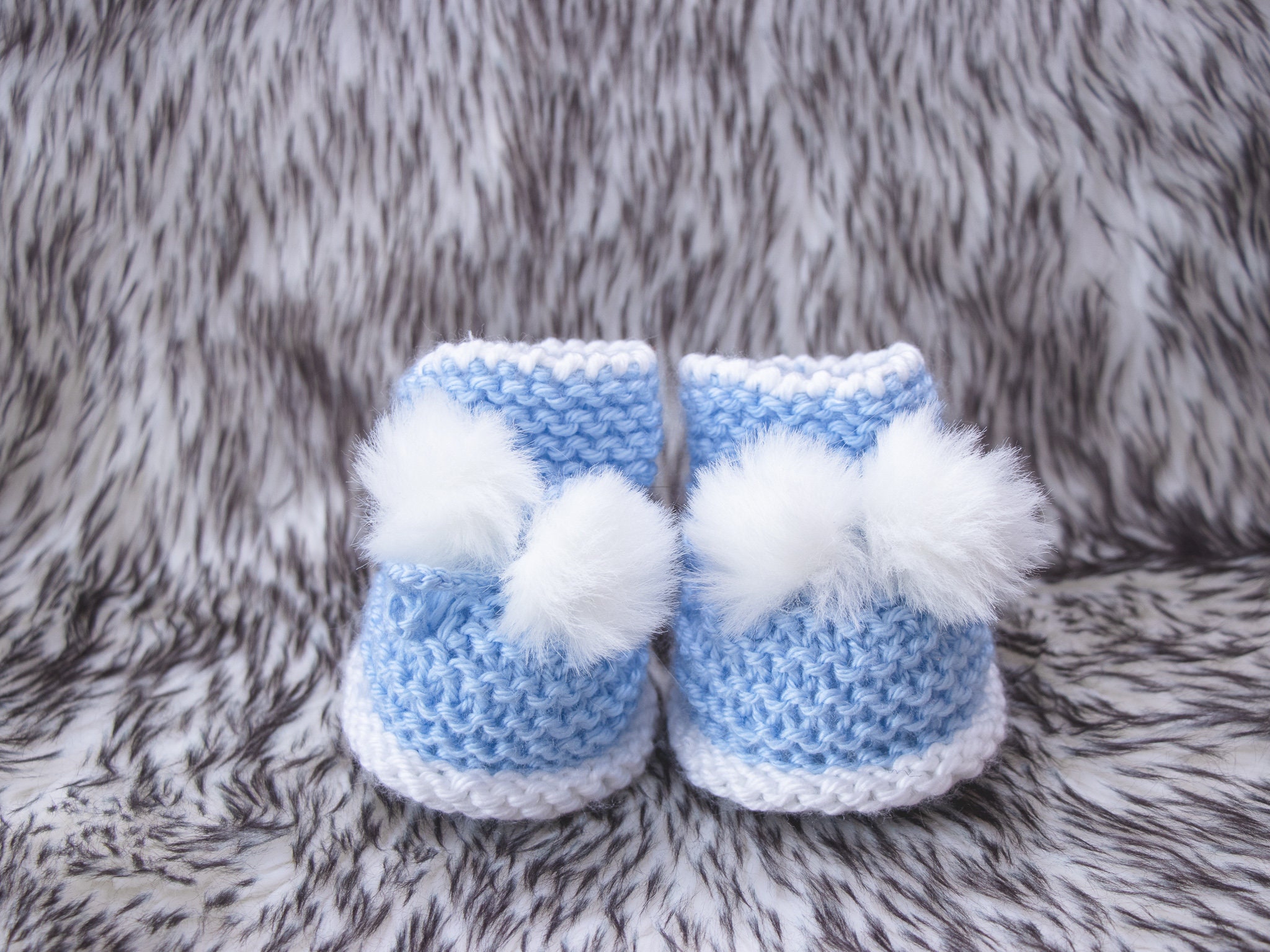 knitted baby boy shoes