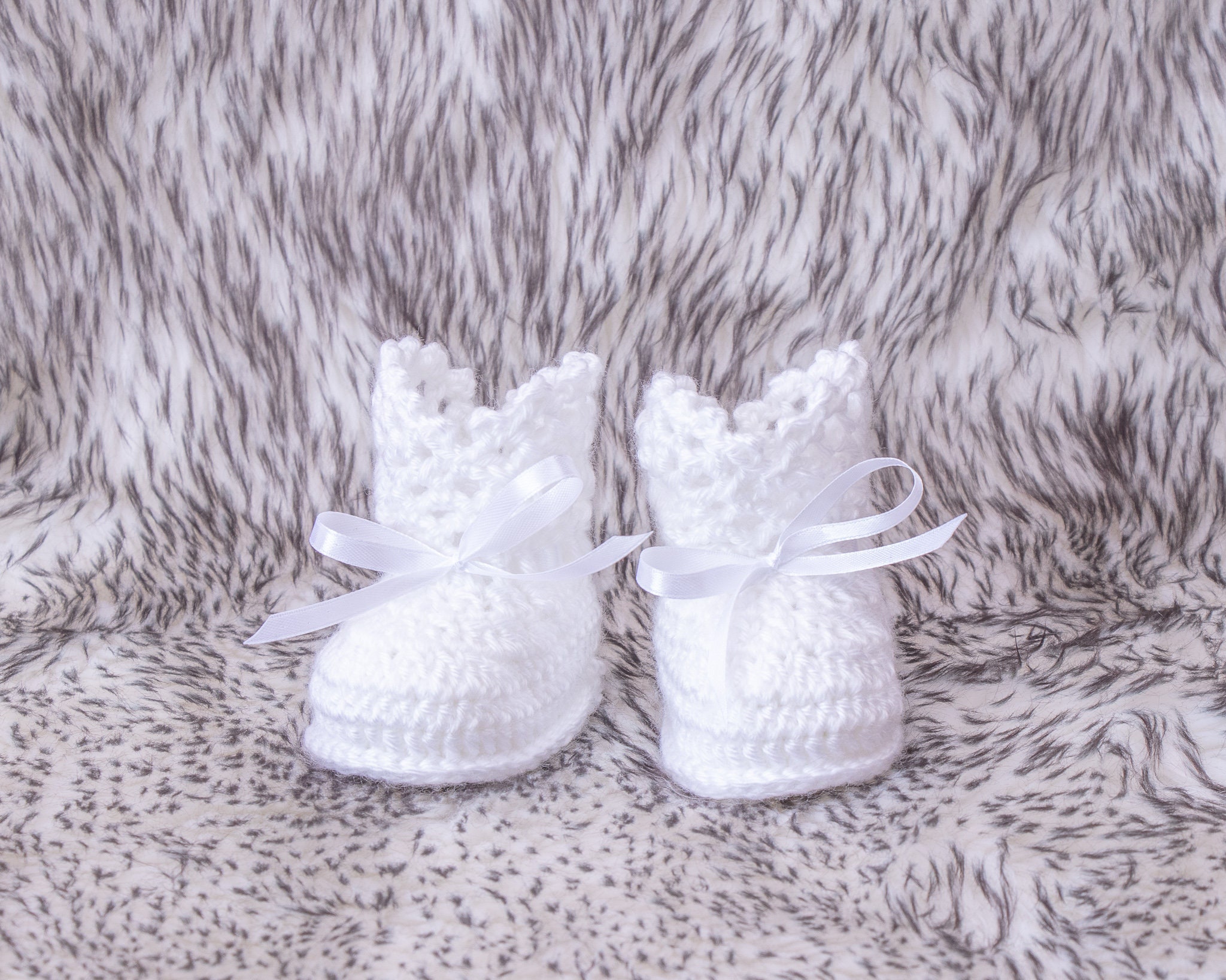 White Baby girl booties Crochet Baby Booties White Booties Etsy