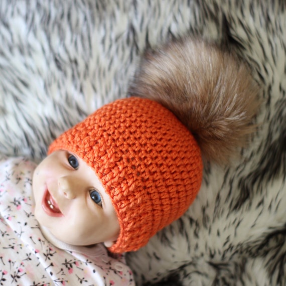 baby orange hat