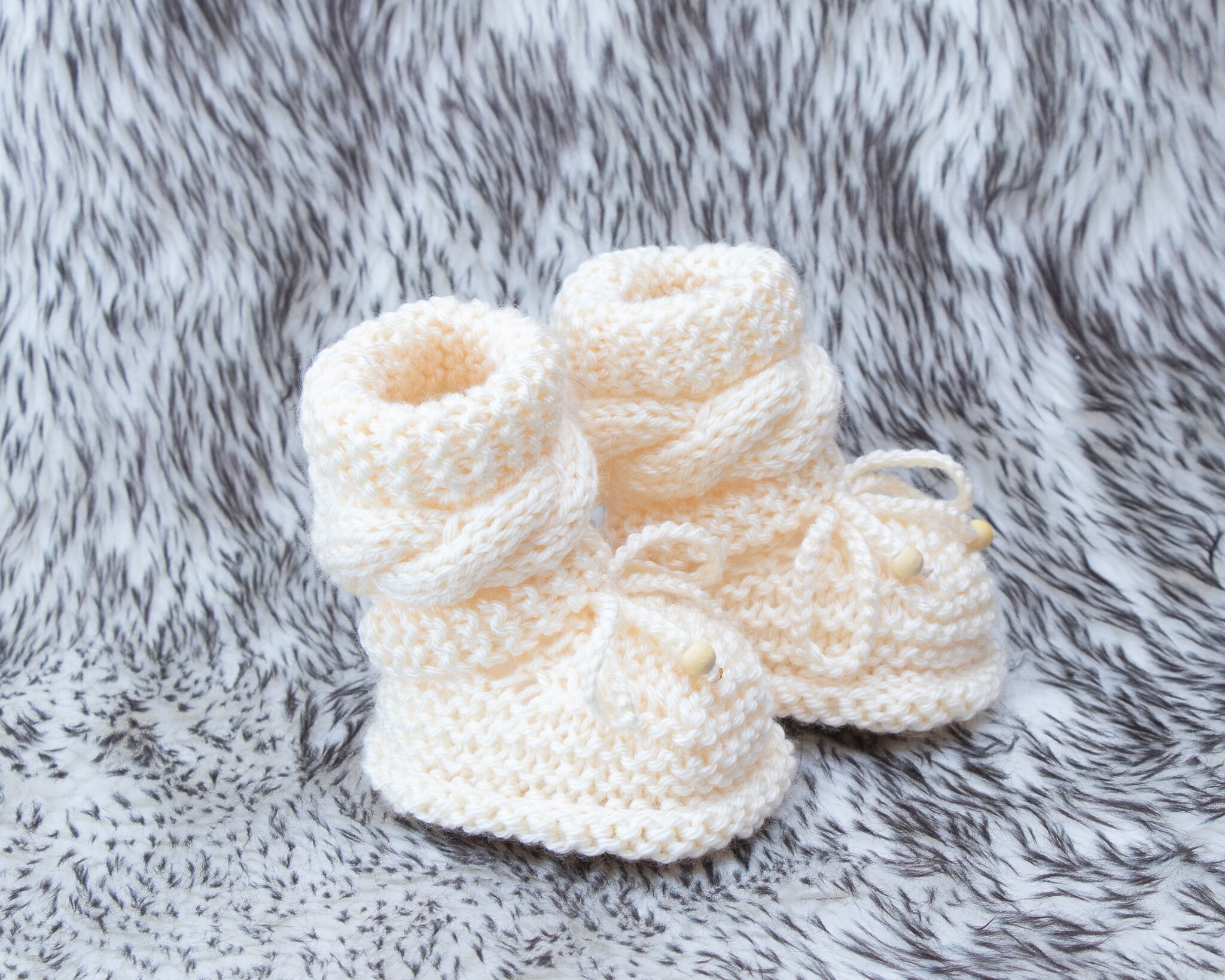 hand knitted booties