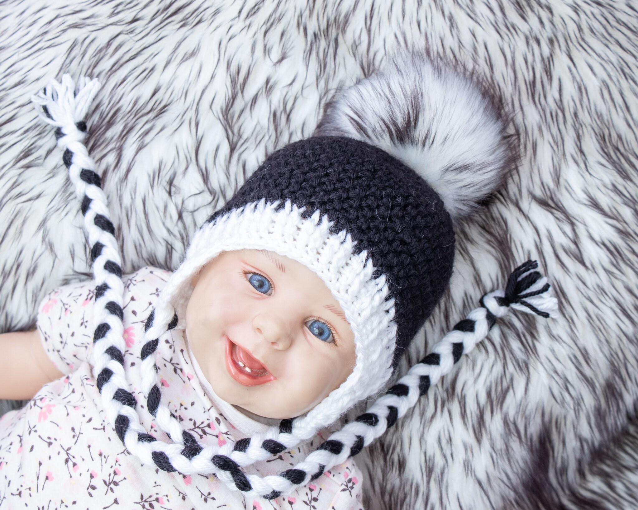 black baby hat
