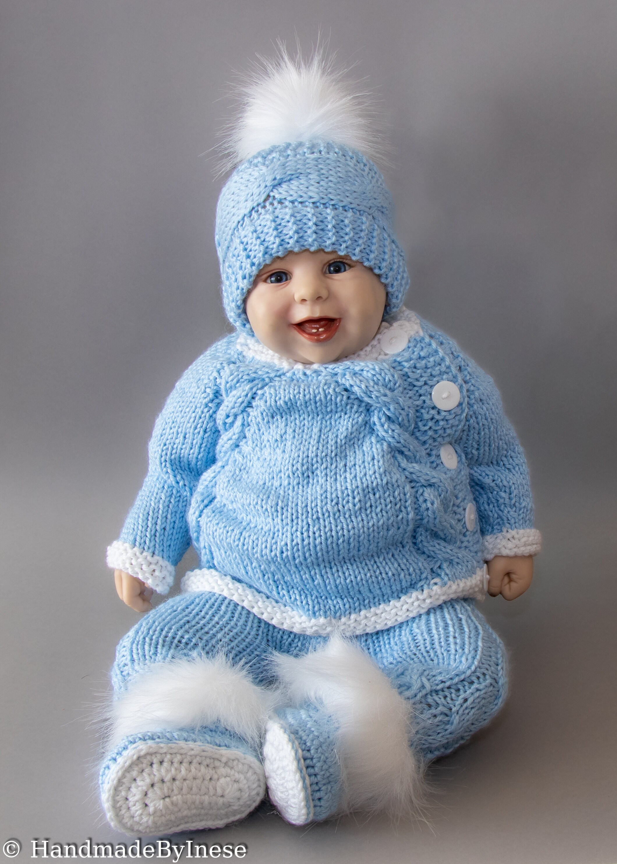 Dark Green Baby Boy Outfit Lovely Newborn Photography Hat Knit Mohair  Newborn Christmas Romper Set Infant Pixie Hat Photo Prop - AliExpress