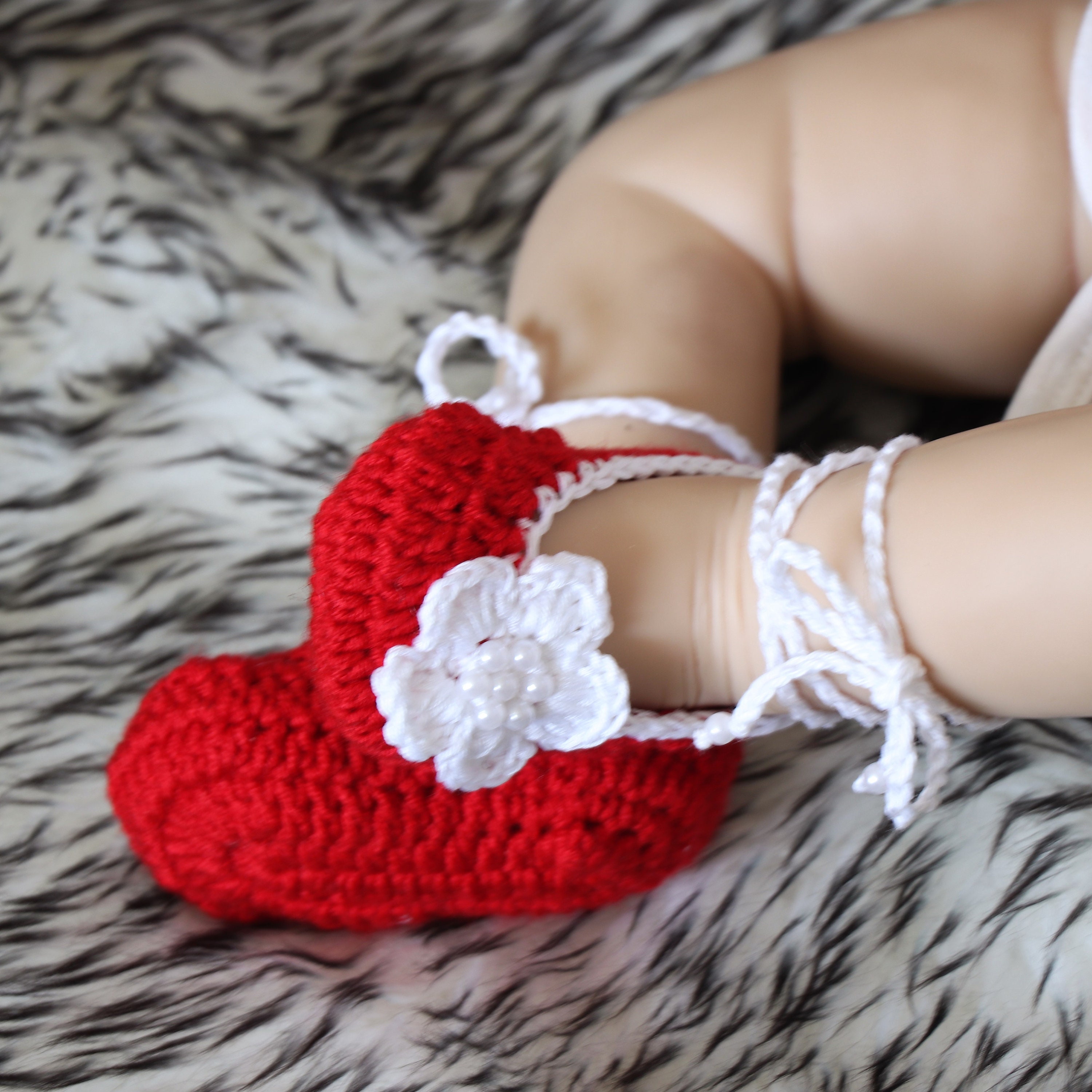 infant girl red shoes