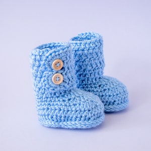 Twin Boy & Girl baby Booties, Crochet booties, Twin preemie gift, Pregnancy Announcement, Pink and blue booties, Pink booties, Blue booties image 7