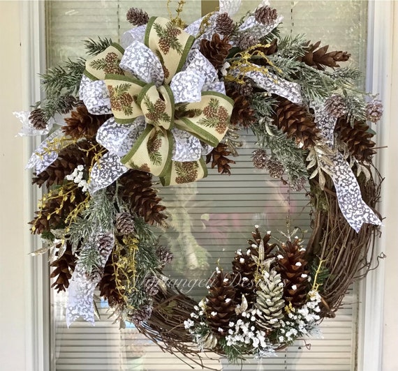 Long Pine Needle Christmas Wreath