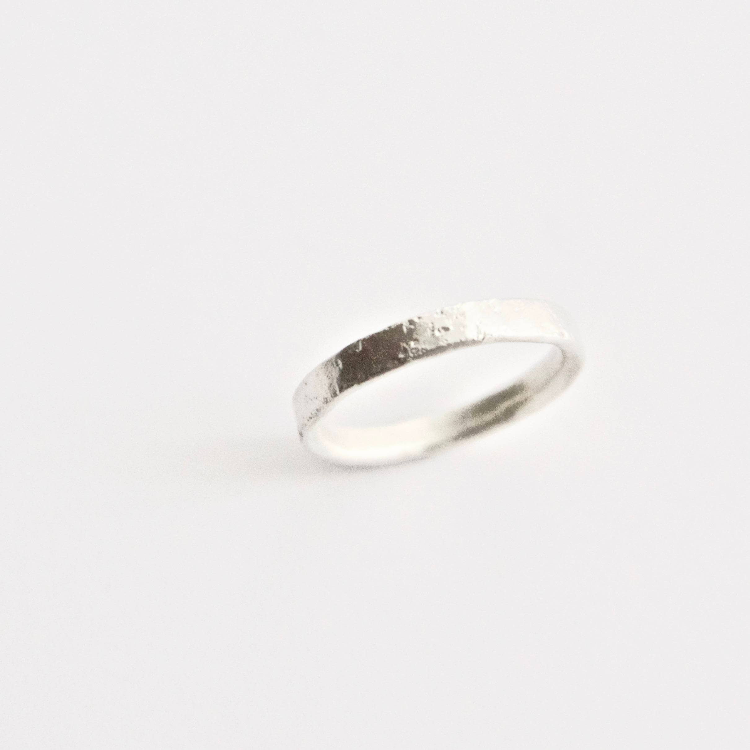 Silver Wedding Ring Set Distressed Texture Unique Wedding - Etsy UK
