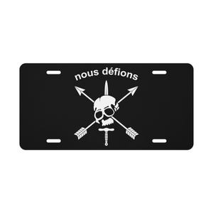 Nous Defions Vanity License Plate Special Forces
