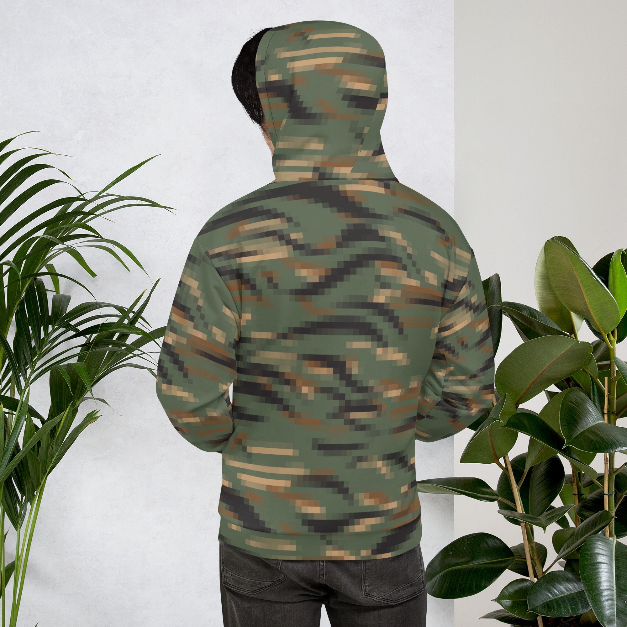 Black tiger stripe hoodie sale