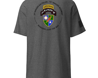 2nd Ranger Battalion 75th Ranger Regiment 2 Sided T-Shirt