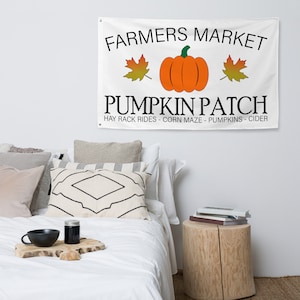 Farmers Market Pumpkin Patch Flag