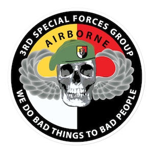 3rd Special Forces Group Skull Stickers