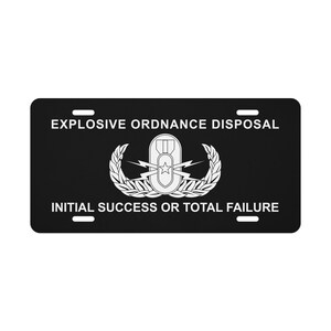 EOD Vanity License Plate