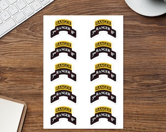 3rd Ranger Battalion Sticker Sheet 2 Inch Wide Stickers