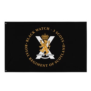 Bandera de Black Watch del Regimiento Real de Escocia horizontal