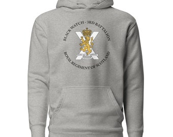 Sudadera con capucha Black Watch del Regimiento Real de Escocia con tinta negra