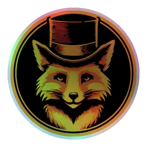 Fox Holographic Stickers