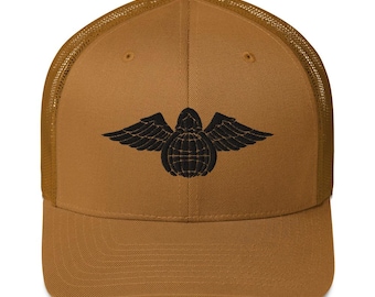 USAF Pararescue Embroidered Trucker Cap featuring Guardian Angel