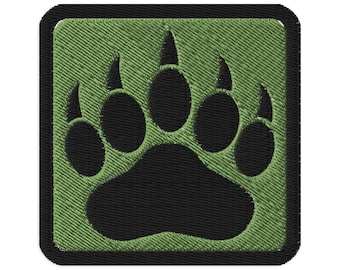 Bear Paw Embroidered Patch