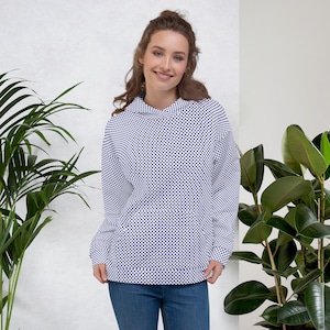 Blue Polka Dot Unisex Hoodie