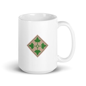 4th Infantry Division White Glossy Mug