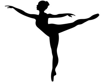 Ballerina Arabesque Digital Vector Cut Download svg png dxf